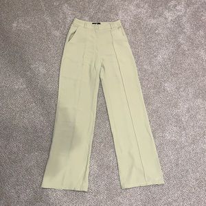 Forever 21 pistachio green split hem pants